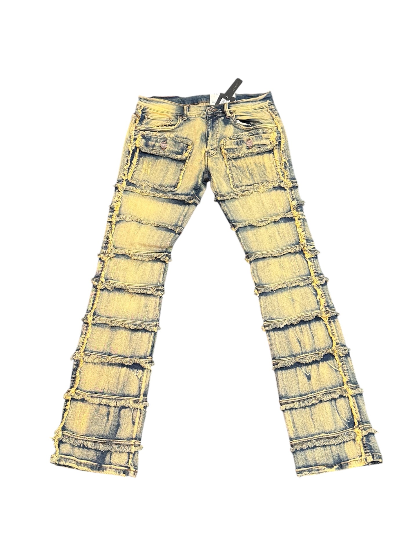 Men’s stacked jeans