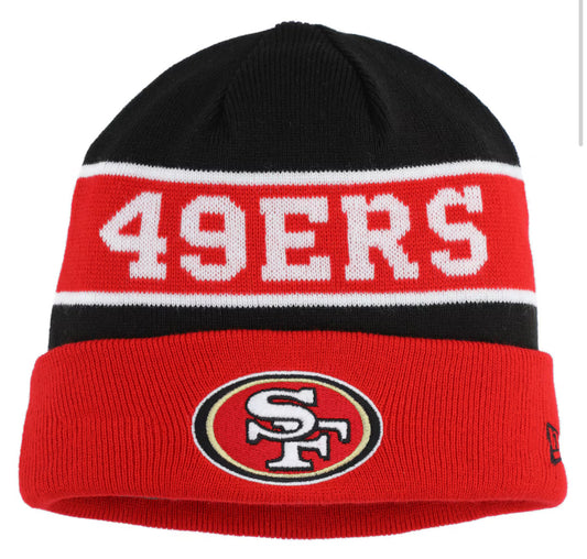 San Francisco 49ers New Era Reverse Cuffed Knit Hat - Scarlet