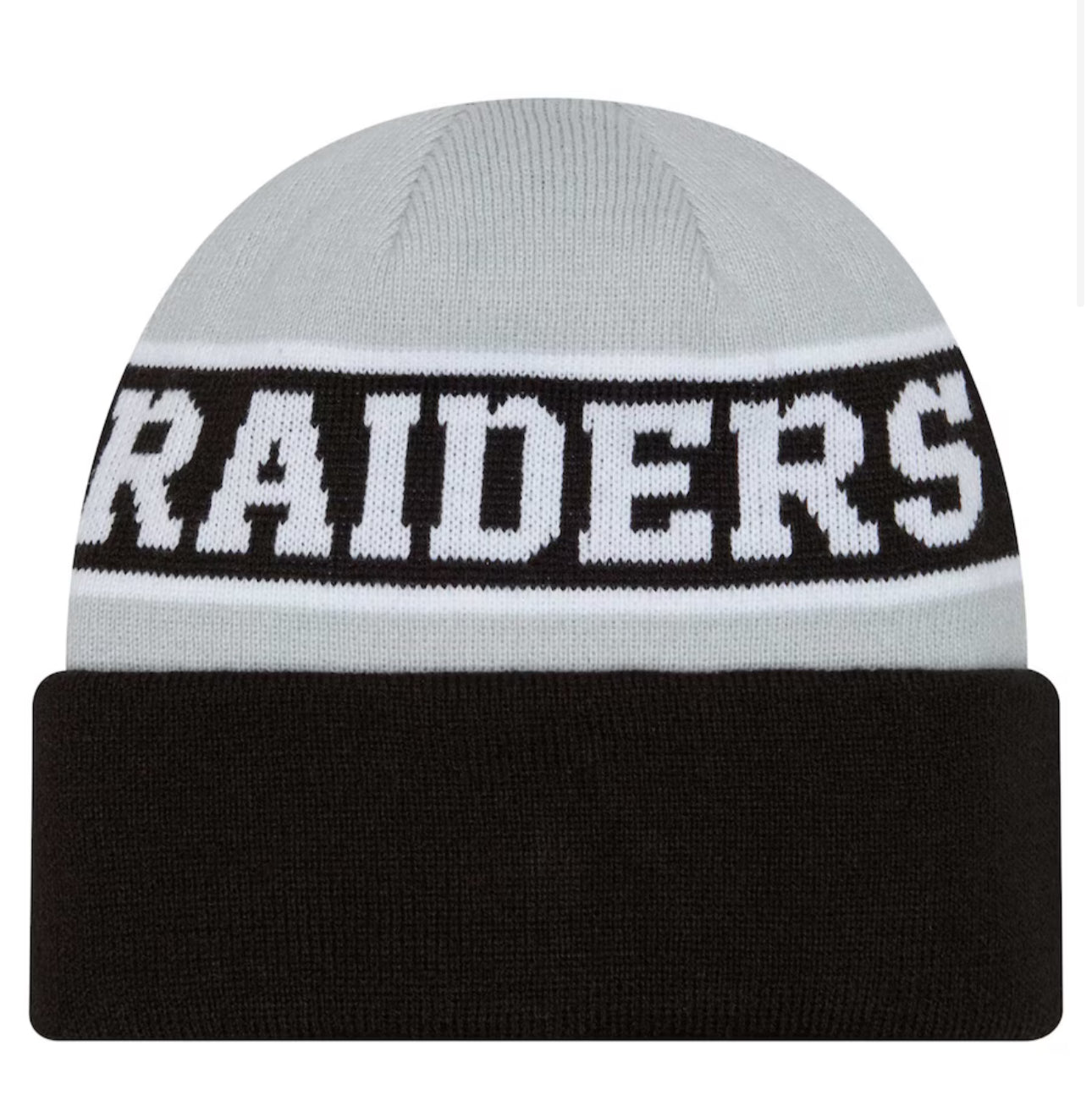 Las Vegas Raiders New Era Active Reversible Cuffed Knit Hat - Black