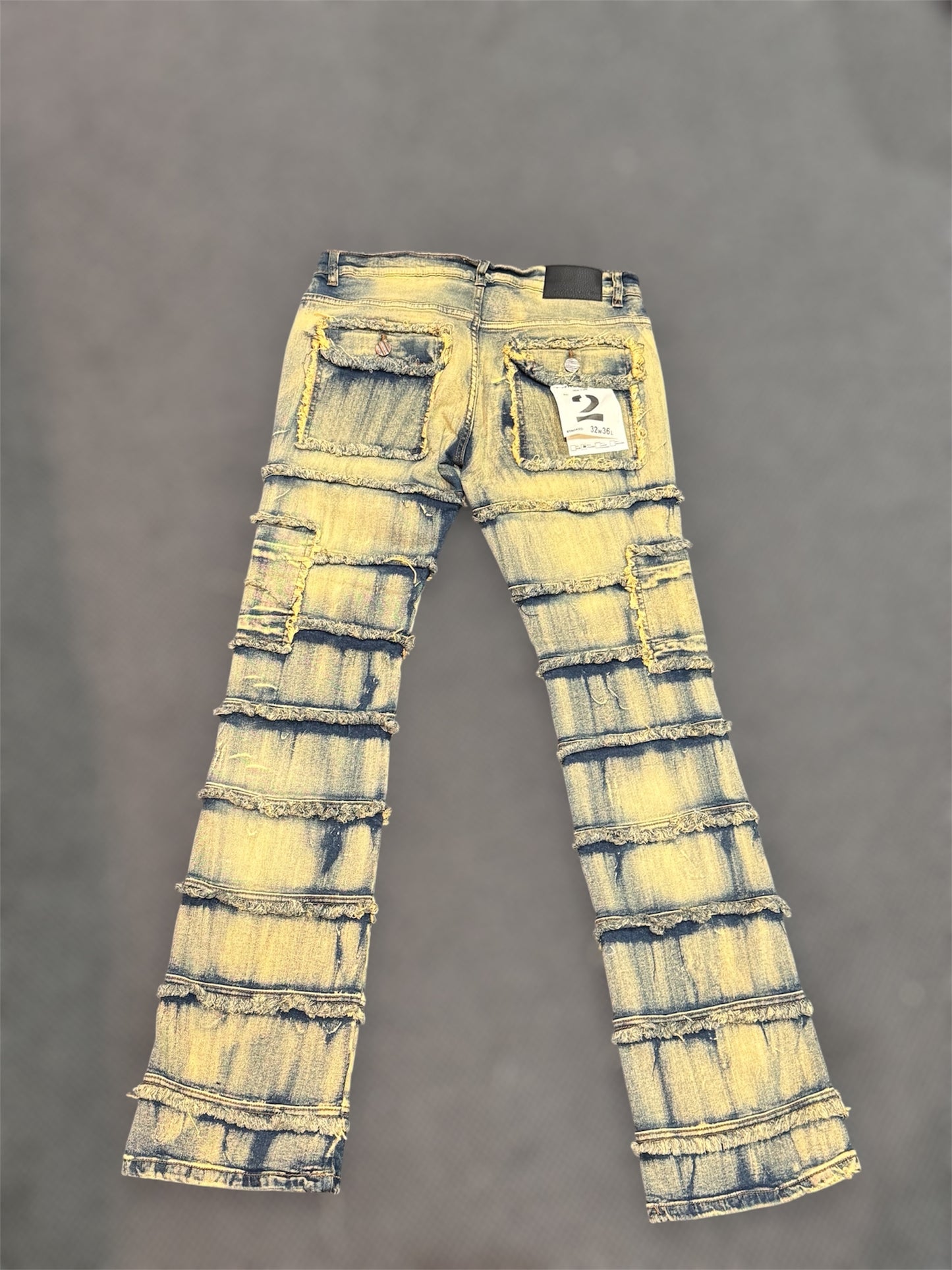 Men’s stacked jeans